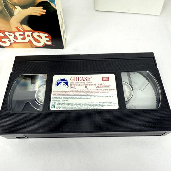 Grease VHS 20th Anniversary Collectible VTG 1998 Paramount Nostalgia Movie - Picture 2 of 6